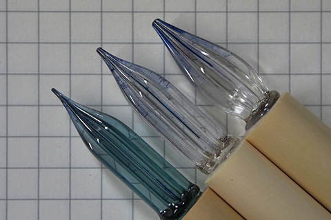 ステイホーム13.ガラスペン５種類５本セット　細ササ～太ササ型　ペン先が交換できないタイプ